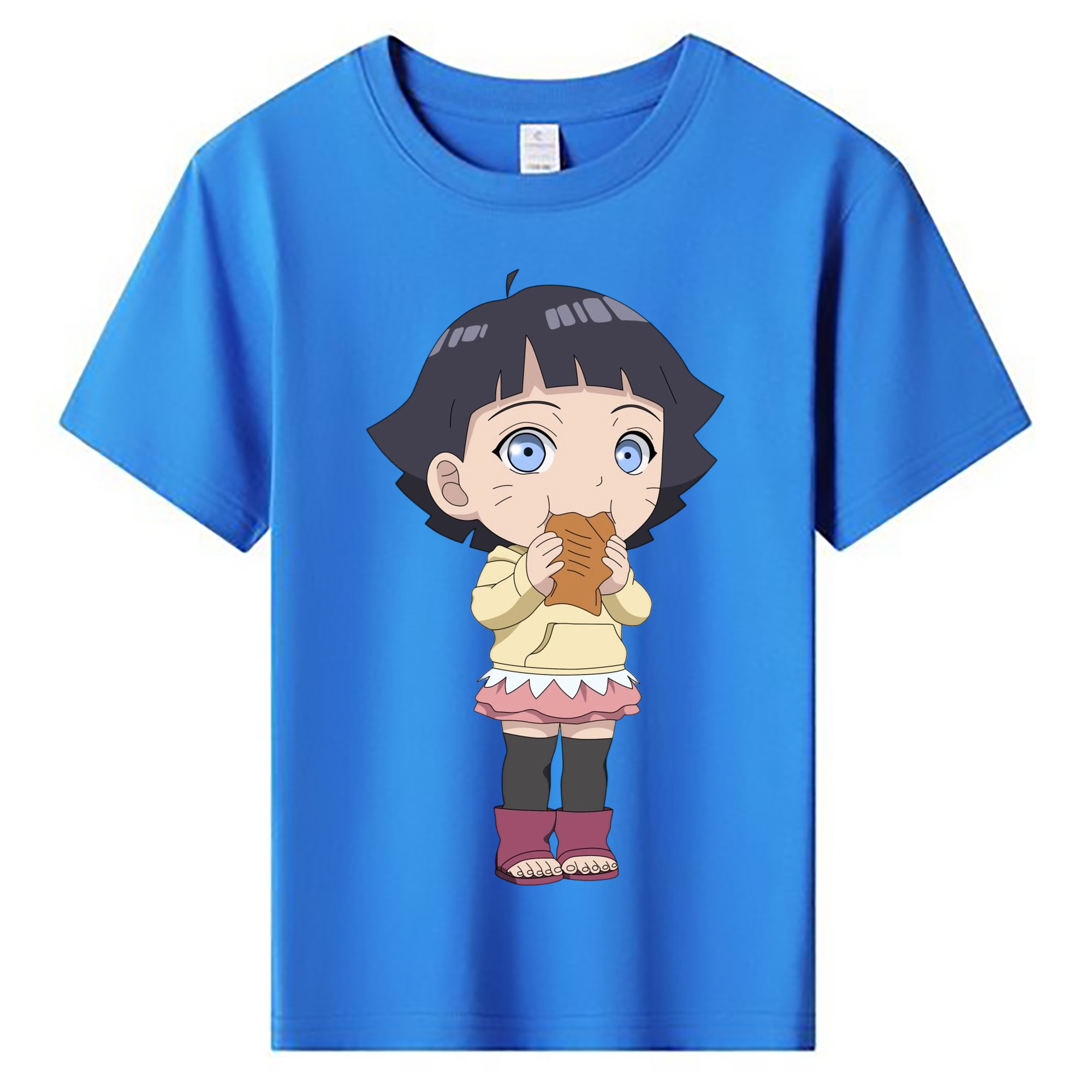 （画像用） NARUTO -ナルト- うずまき ヒマワリ Uzumaki Himawari 綿100％キッズTシャツ（フロントプリント）